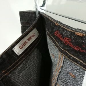 EDDIE BAUER Black High Rise Classic Boot Cut Jeans